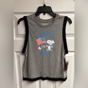 NWT Peanuts Graphic American Cotton Blend Tank Size Small